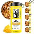 Tiesta Tea - Maui Mango | Loose Leaf | Mango Pineapple Herbal Tea | Premium Non-Caffeinated Blend | Make Hot or Iced | Brews Up to 50 Cups | 33 Ounce Refillable Tin, Pack of 6