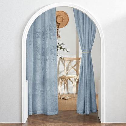 RYB HOME Linen Semi Sheer Curtains - Image 6