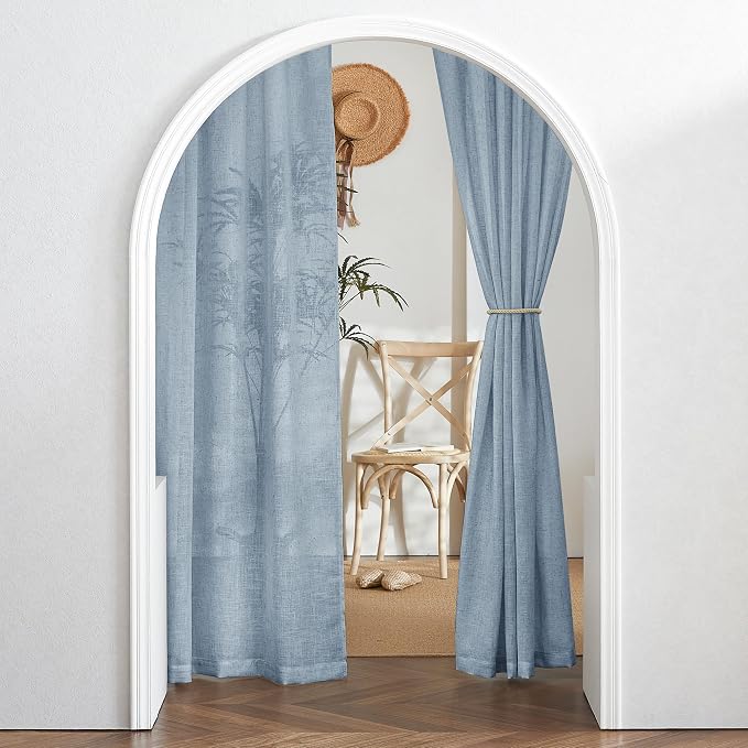 RYB HOME Sheer Curtains 108 inches, Extra Long Floor to Ceiling Curtains | - Image 6