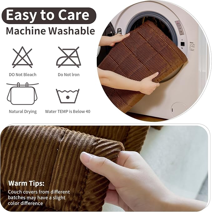 Couch Covers for Dogs Washable, 27.6"x82.7" Non Slip Couch Covers for Loveseat - Image 7