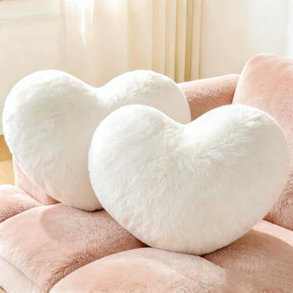 2PCS Throw Pillows Cute Room Decor Heart Pillow Home Decor Decorative Couch by Unknown