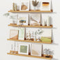 Fun Memories Picture Ledge Shelves Set of 4, 32 Inch Rustic Wall Mounted by FunMemories