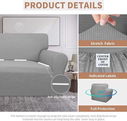 Easy-Going 100% Waterproof Chair Couch Cover, Stretch Jacquard Sofa Cover | - Image 4