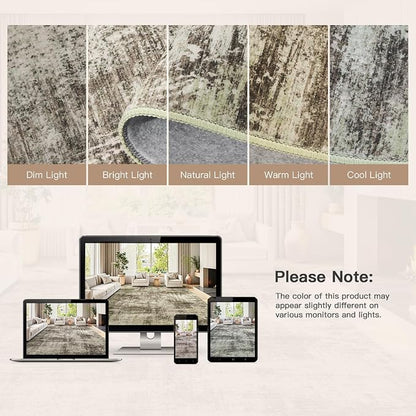 Lofus 5x7 Area Rug for Living Room, Abstract Washable Non-Slip Rugs, Dining Room - Image 7