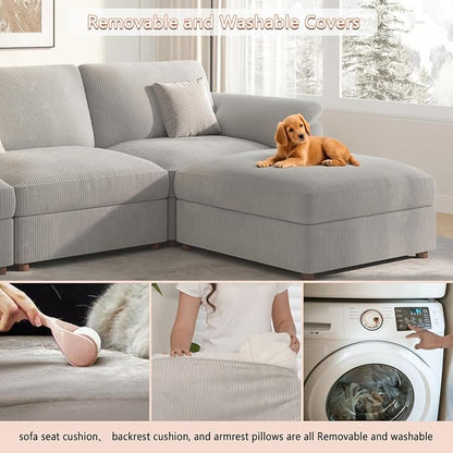 EASE MOOSE Oversized Sectional Modular Sofa, Large Sectional Couch Wide Deep - Image 9