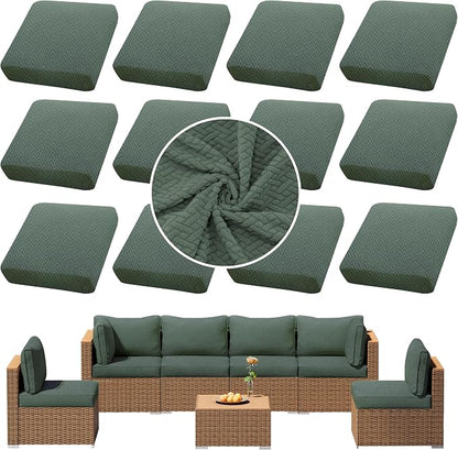 Outdoor Cushion Covers Set, Replacement by SUKAIKEQA
