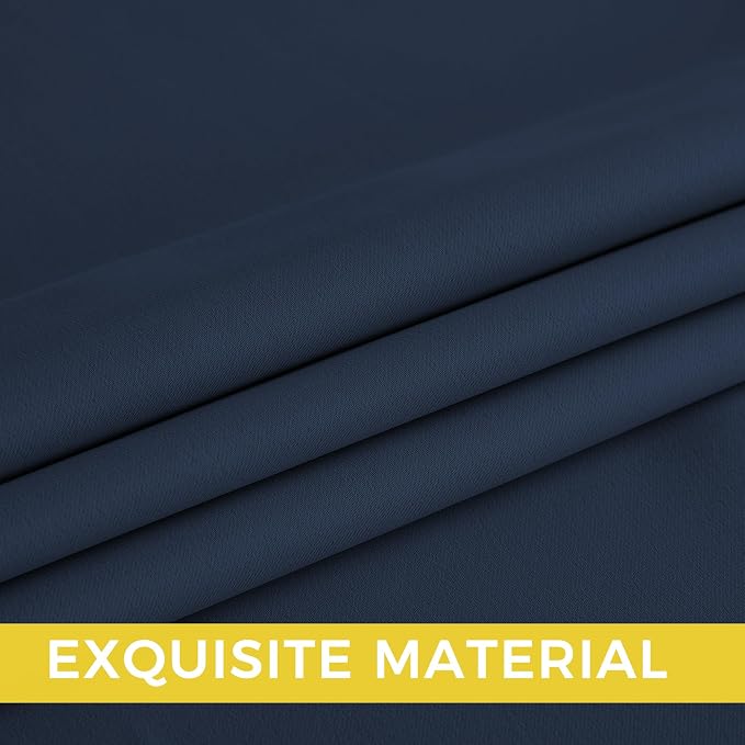 NICETOWN Room Darkening Draperies Curtains Panels, 2 Panels Navy Blue W52 x L84 - Image 6