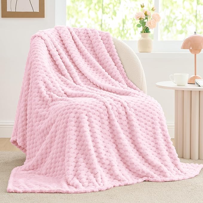 BEDELITE Twin Blanket for Couch, Soft Cozy Gifts for Women, Cherry Blossom | 3D by BEDELITE
