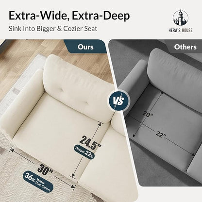 HERA'S HOUSE 3 Pieces Modular Sectional Sofa Sets, Oversized Couch Set - Image 2