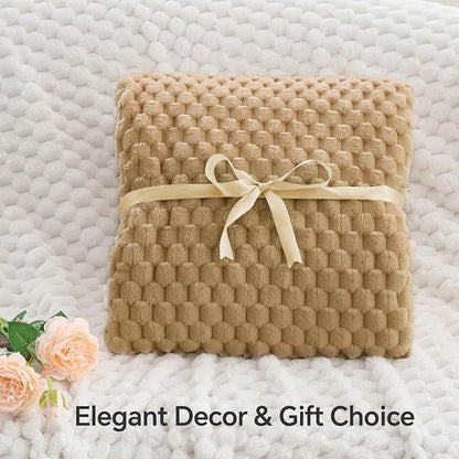 BEDELITE Camel Twin Blanket for Couch, Soft Cozy Gifts for Women, 60 * 80 | 3D - Image 5