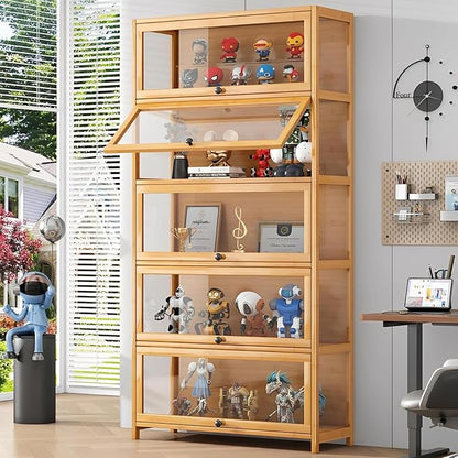 Display Cabinet with Acrylic Door, 5-Tier Curio Display Cabinet, Display Case - Image 7