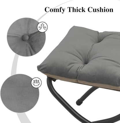 15" Folding Ottoman, Foldable Footrest Stool, Portable Small Foot Stool - Image 5