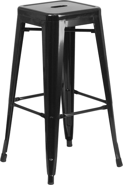 Flash Furniture 30"H Commercial Modern Metal Backless Barstool, Indoor/Outdoor by FlashFurniture