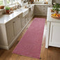 2x8 Red/White Runner Rug Washable Non-Slip by Unknown