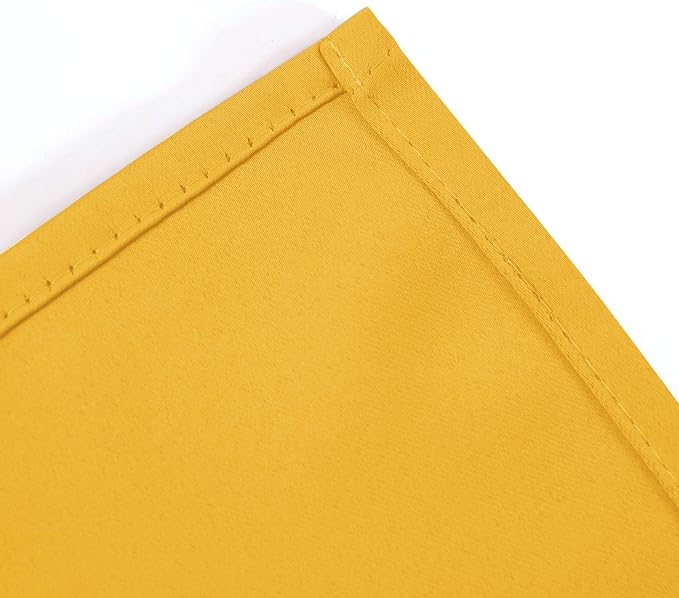 Yellow Thermal Blackout Curtains/38 x 63 Inch/Set of 2 Panels Room Darkening - Image 8
