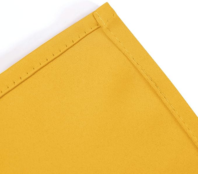Yellow Blackout Curtains 66 x 63 Inch Length/Set of 2 Curtain Panels/Thermal - Image 8