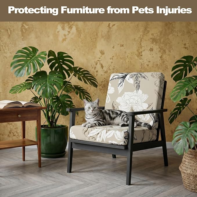 CALBODE 14Pcs Outdoor Stretch Cushion Covers, Waterproof Outdoor Chair Floral - Image 6