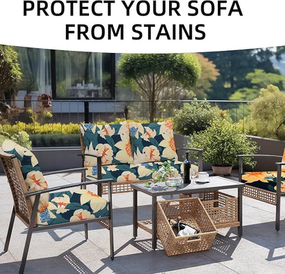 8PCS Patio Cushion Covers.Patio Furniture Couch SeatSlipcovers | Washable - Image 4