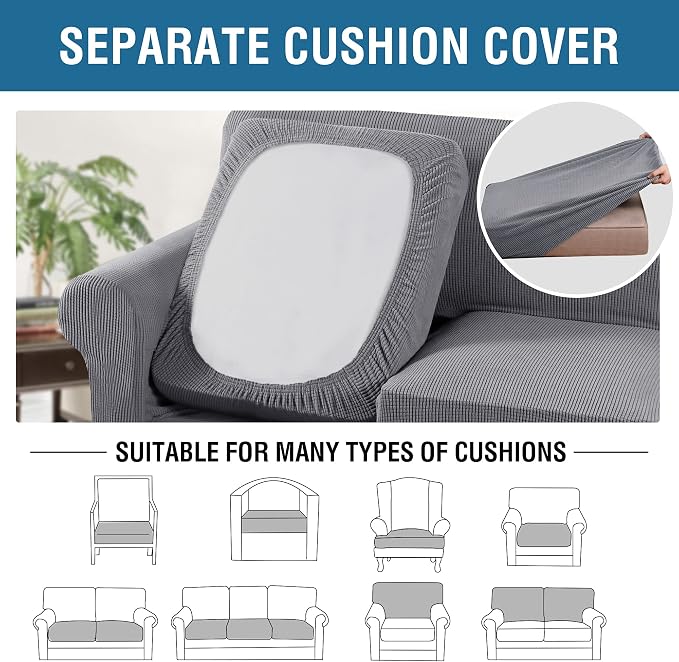 H.VERSAILTEX 3 Piece Stretch Sofa Covers - Image 5