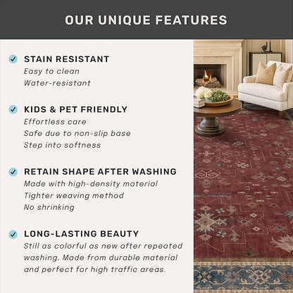 Turkish 4x6 Rug for Living Room Small - Image 7