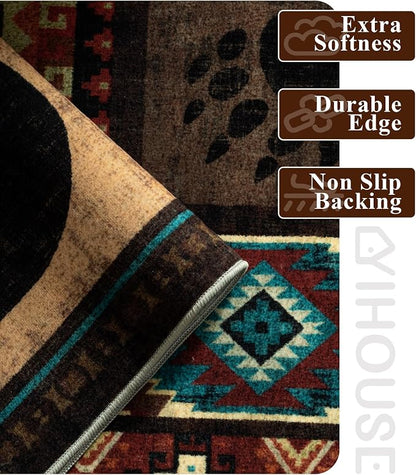 Rustic Cabin Hallway Runner Rug 2'8"x8' - Image 6