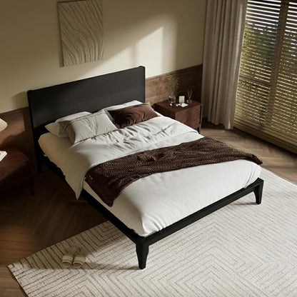 Merax Full Size Bamboo Platform Bed, Mid-Century Modern Bed Frame - Image 4