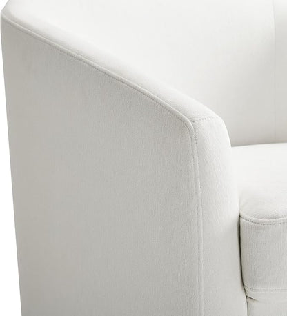 Swivel Barrel Accent Chairs Set of 2, Round Chenille Fabric Living Room Arm - Image 8