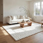 nuLOOM Jeni Off White Checkered Washable Area Rug by nuLOOM