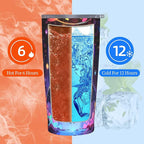 Bat Tumbler with Lid and Straw 20oz Coffee Tumblers Leakproof Stainless Steel Travel Mug Vacuum Insulated Cup for Iced and Hot