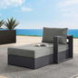 Modway Tahoe Powder-Coated Aluminum Outdoor Chaise Lounge in Gray Charcoal by Modway