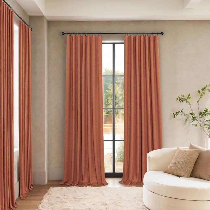 Pitalk Boho Blackout Curtains for Living Room Linen Textured Bohemian Vintage - Image 6