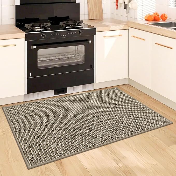 BEQHAUSE Kitchen Rugs and Mats 2PCS Non-Slip, Light Beige | Kitchen Mats - Image 7