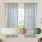 Linen Curtains 60 Inch Length 2 Panels, Light Filtering Sheer Panels | Semi by LAMIT