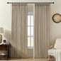 AUSSPVOCT Pinch Pleated 90 Inch Linen Curtains 100% Blackout by AUSSPVOCT