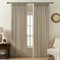 Pinch Pleated Linen Curtains 100% Blackout 84 Inches Long by AUSSPVOCT