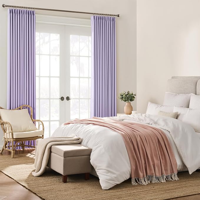 Pinch Pleated Curtains 108 Inches Long, Energy Saving Window Treatment Privacy - Image 4