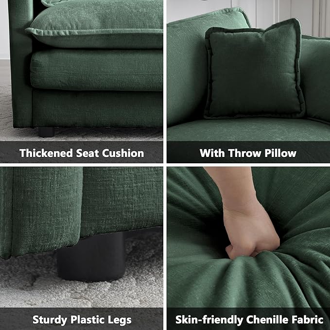 mikibama Modular Sectional Sofa, 111.5 Inch L Shaped Couch Set - Image 5