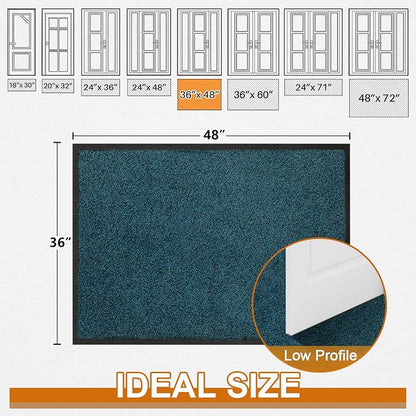 Super Absorbent Front Door Mat, Non-Slip Washable Indoor Doormats, Low Profile - Image 3