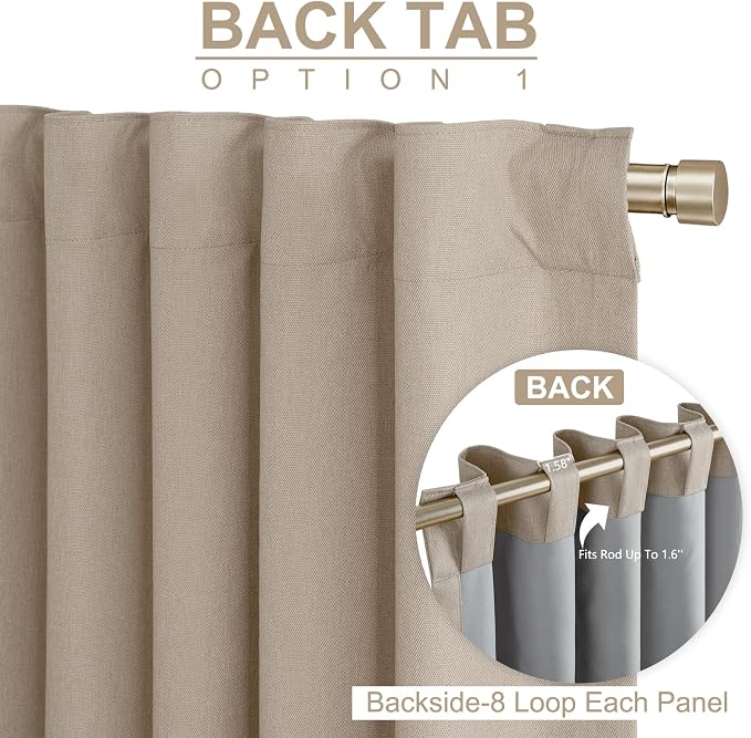 Faux Linen Total Blackout Curtains - Image 5