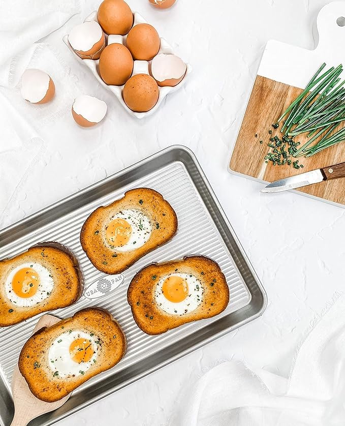 USA Pan Bakeware Nonstick Jelly Roll Baking Sheet Pan, Aluminized Steel
