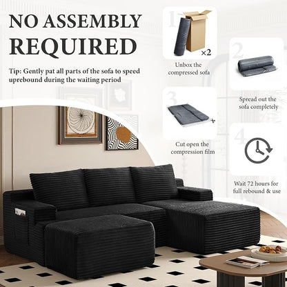 96" Sectional Couches for Living Room Cloud Couch Sofa - Image 6