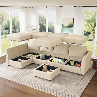 HONBAY Modular Sectional Couch L Shaped Sectional Sofa - Image 4