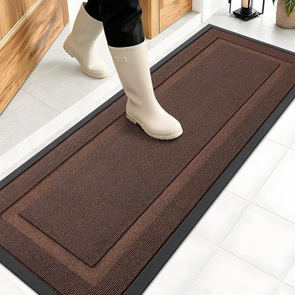 OLANLY Front Door Mat Outside 47x17, All-Season Heavy-Duty Rubber Doormat | by OLANLY