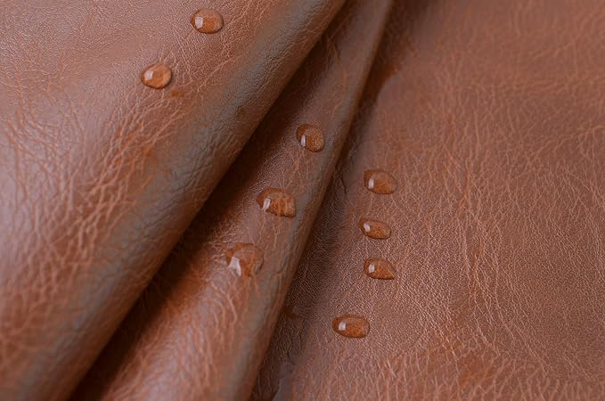 Wento Thick 2 Yard Faux Leather Fabric Soft Skin Grain PU Leather - Image 4