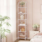 Hzuaneri Bookcase Bookshelf, Tempered Glass Arched Bookshelf by Hzuaneri