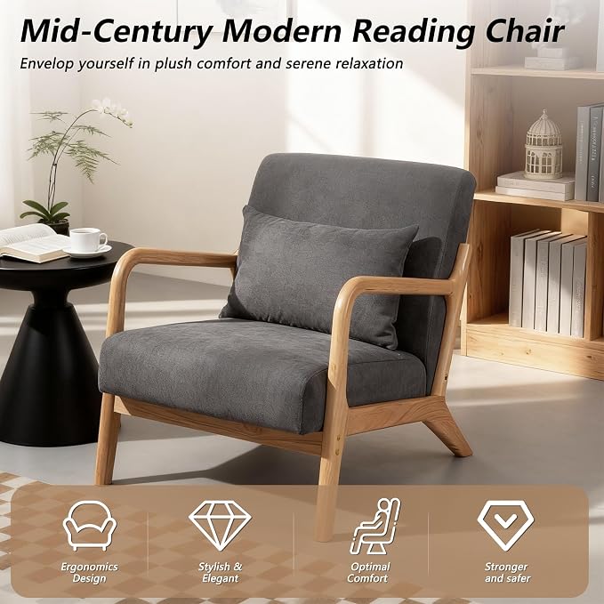 Set of 2 Mid Century Modern Accent Chair - Image 6