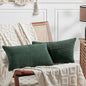 Fancy Homi Set of 2 Dark Green Lumbar Decorative Throw Pillow Covers 16x28 Inch by Fancy+Homi