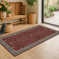Burgundy 2x4 Washable Entry Rug by HazoHaus