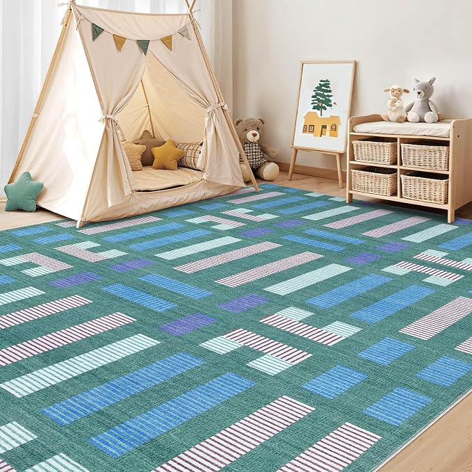 cotiled Boho 10x14 Area Rug for Living Room: Large Moroccan Washable Rug | - Image 8