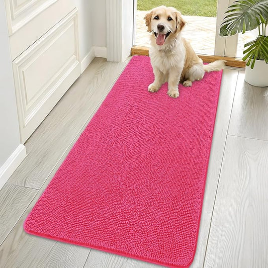 OLANLY Dog Door Mat for Muddy Paws 70x35, Super Absorbent Chenille Mud Mat | by OLANLY
